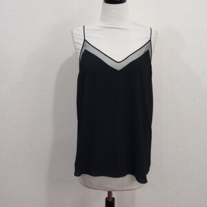 Babaton Black Sheer Trim Camisole, Size M